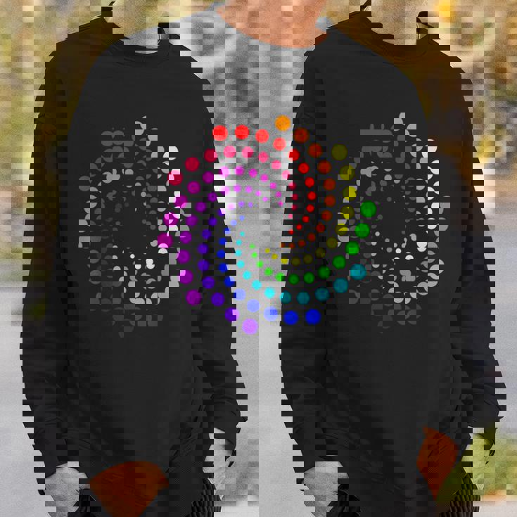 Happy Dot Day キッズ レインボー 水玉 スパイラル スウェットシャツ 彼への贈り物