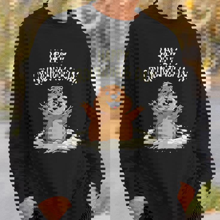 Happy Groundhog Day 2025 メンズ レディース キッズ スウェットシャツ 彼への贈り物