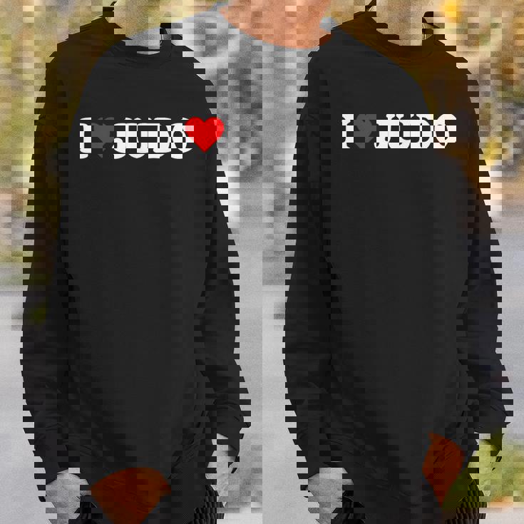 I Heart 柔道 愛 柔道 趣味 恋人 スウェットシャツ 彼への贈り物