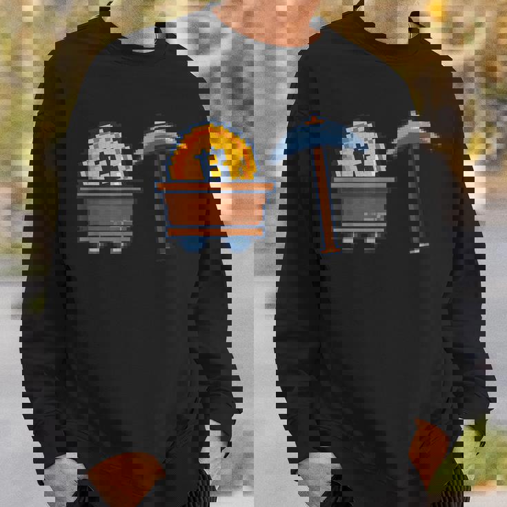 Hodl Btc モダンビットコインアート ビットコインマイニング ピクセル ビットコイン スウェットシャツ 彼への贈り物