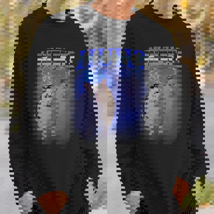 Huh Silly Cat Meme Oddly Bootleg Specific Dank Meme Sweatshirt Gifts for Him