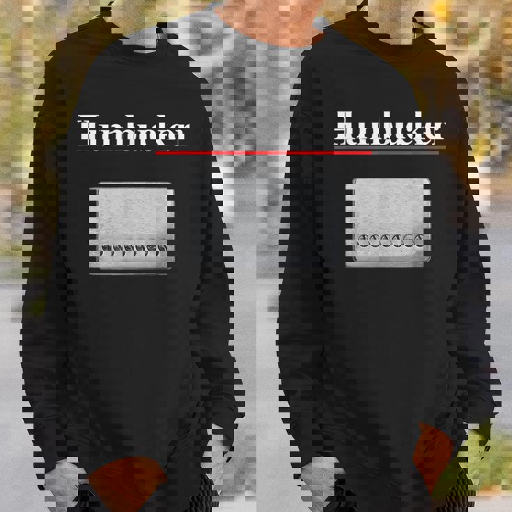 Humbucker ハムバッカー、クールなギタリストのギフト ギターピックアップグラフィック スウェットシャツ 彼への贈り物