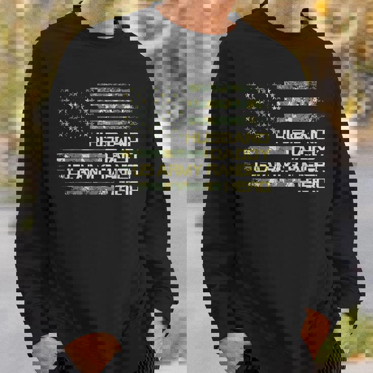 メンズ Husband Daddy Us Army Ranger Hero Flag Usa 迷彩 スウェットシャツ 彼への贈り物