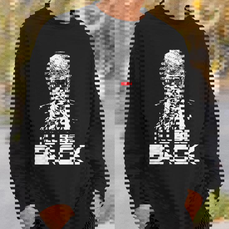 I'll Be Back 2024 ドナルド・トランプ 大統領用 おもしろサングラス スウェットシャツ 彼への贈り物