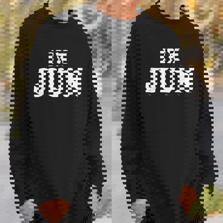 I'm Jun、My Name Is Jun、I Am Jun、パーソナライズ スウェットシャツ 彼への贈り物