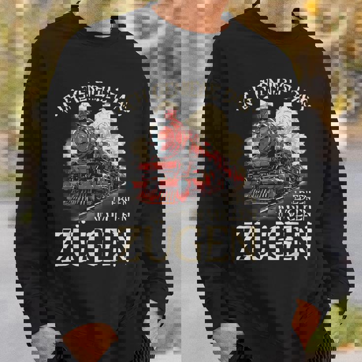 Ich Genieße Das Leben Inollen Zügen 通勤鉄道 スウェットシャツ 彼への贈り物