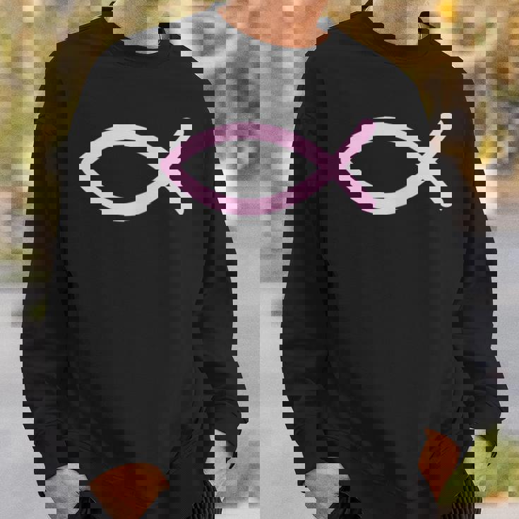 Ichty Fishymboltシャツ-クリスチャンtシャツ-イエス スウェットシャツ 彼への贈り物