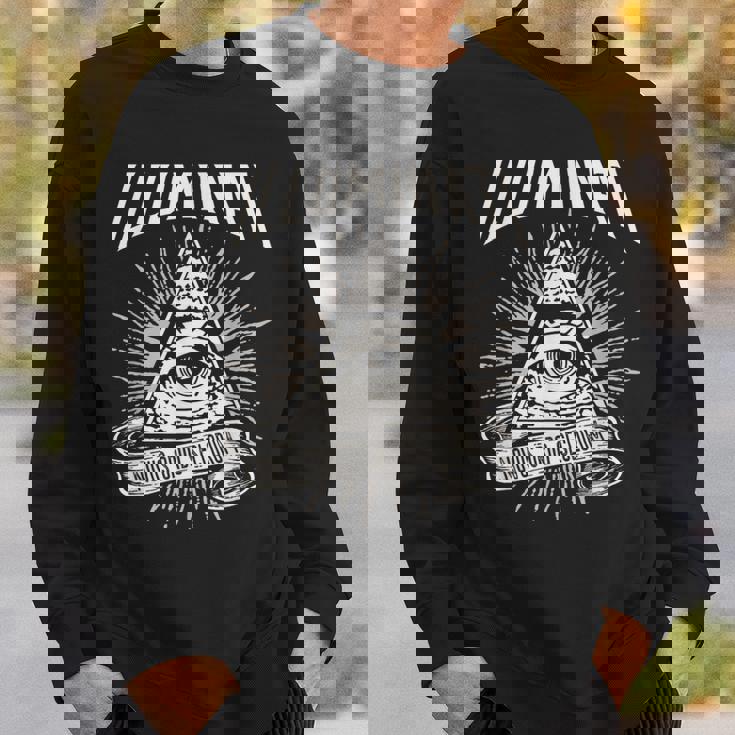 Illuminati New World Order イルミナティ新世界秩序デザイン、プロビデンスの目 スウェットシャツ 彼への贈り物