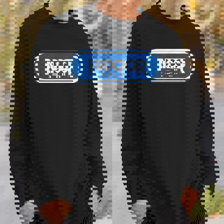 Indoor インドア【変なデザイン屋さん】ブランド ロゴ パロディ 面白い スウェットシャツ 彼への贈り物