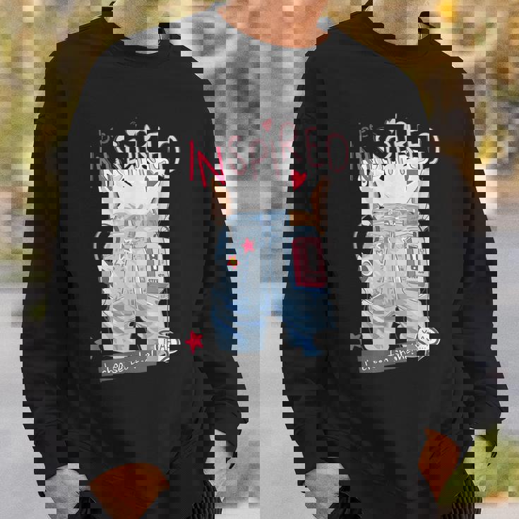 Be Inspired デニム レトロ I Choose Tohine ガールズ グラフィック スウェットシャツ 彼への贈り物