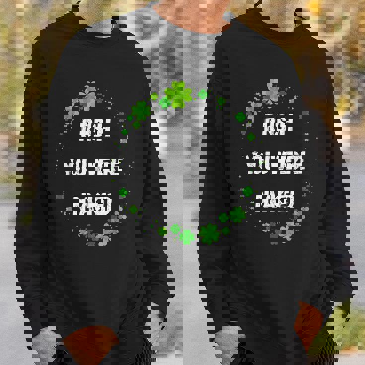 Irish You Were Nakedt Patrick's Day アイルランドのお祝い スウェットシャツ 彼への贈り物