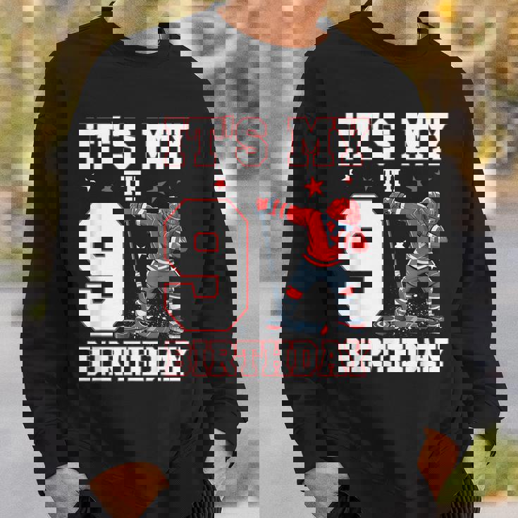 It's My 9Th Birthday 男の子 アイスホッケー ダビング 9歳 スウェットシャツ 彼への贈り物