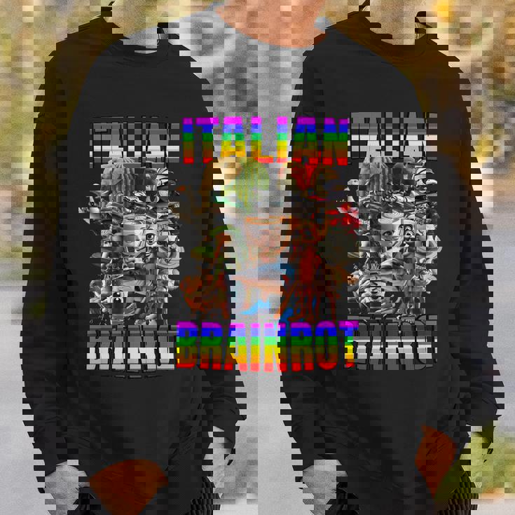 Italian Brainrot All Characters レインボー フラッグ プライド スウェットシャツ 彼への贈り物