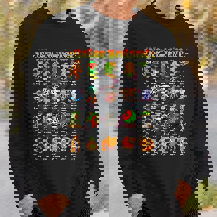 Italian Brainrot 面白いイタリアンブレインロットミームキャラクター スウェットシャツ 彼への贈り物