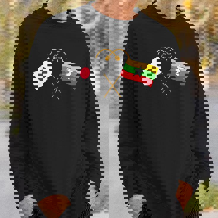 Japanese Flag Myanmar Flag ミャンマー遺産 ミャンマーのルーツ 日本の国旗 ミャンマーの国旗 スウェットシャツ 彼への贈り物