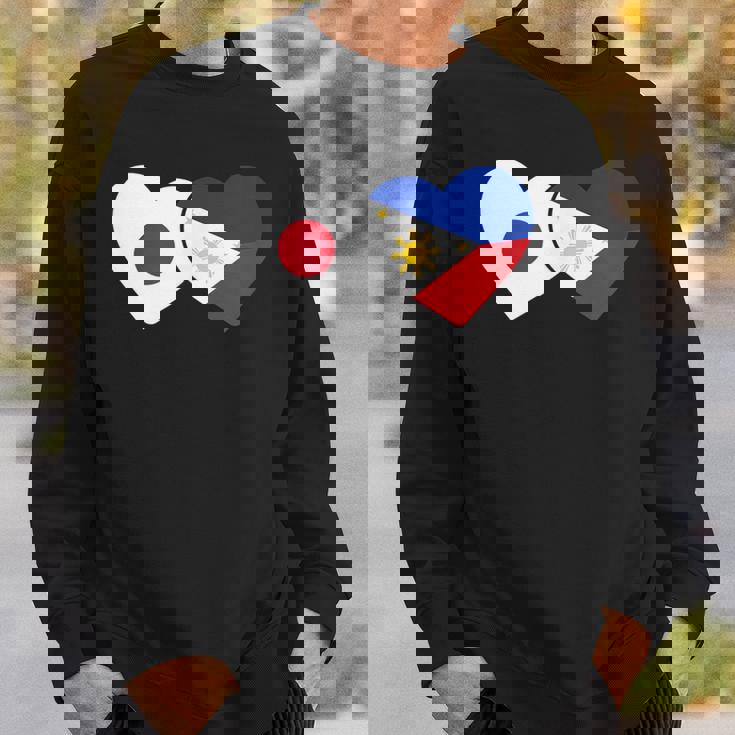 Japanese Flag Phillipinesフィリピンの遺産 フィリピンのルーツ 日本の国旗 フィリピンの国旗 スウェットシャツ 彼への贈り物