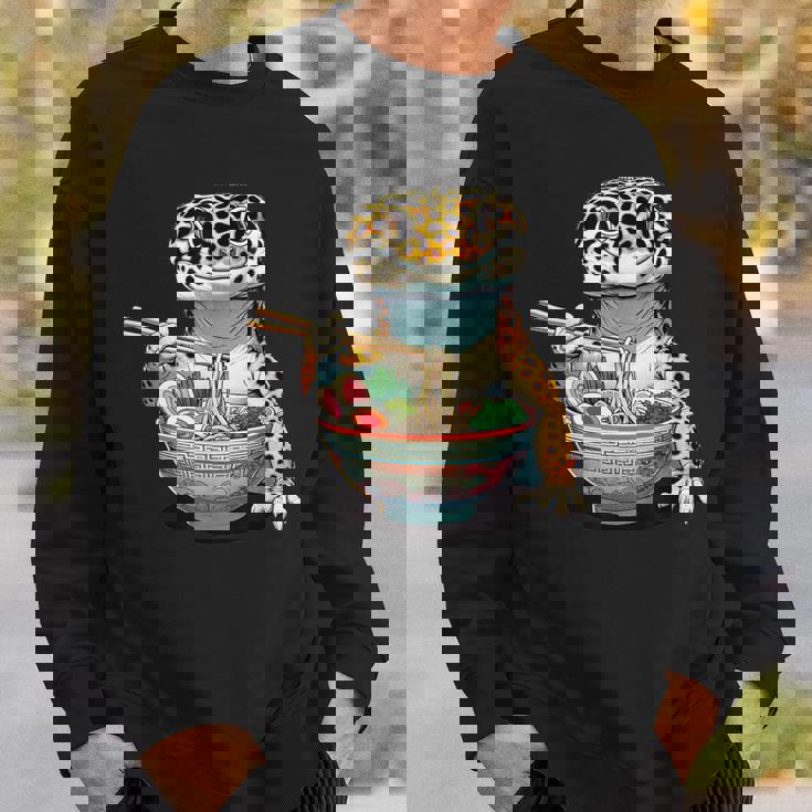 Japanese Kawaii Ramen Reptile Leopard Gecko ヒョウモントカゲモドキ スウェットシャツ 彼への贈り物