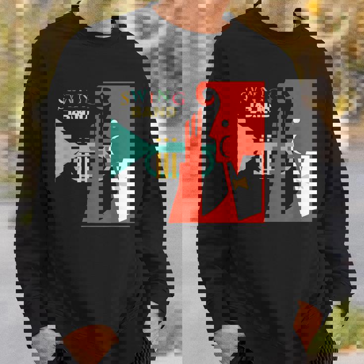 Jazz Music Player スイング バンド レトロ ヴィンテージ 70年代 スウェットシャツ 彼への贈り物