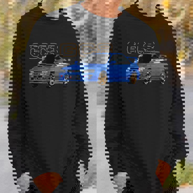 Jdm Rally Blue Car Gc8 バージョン5 スウェットシャツ 彼への贈り物