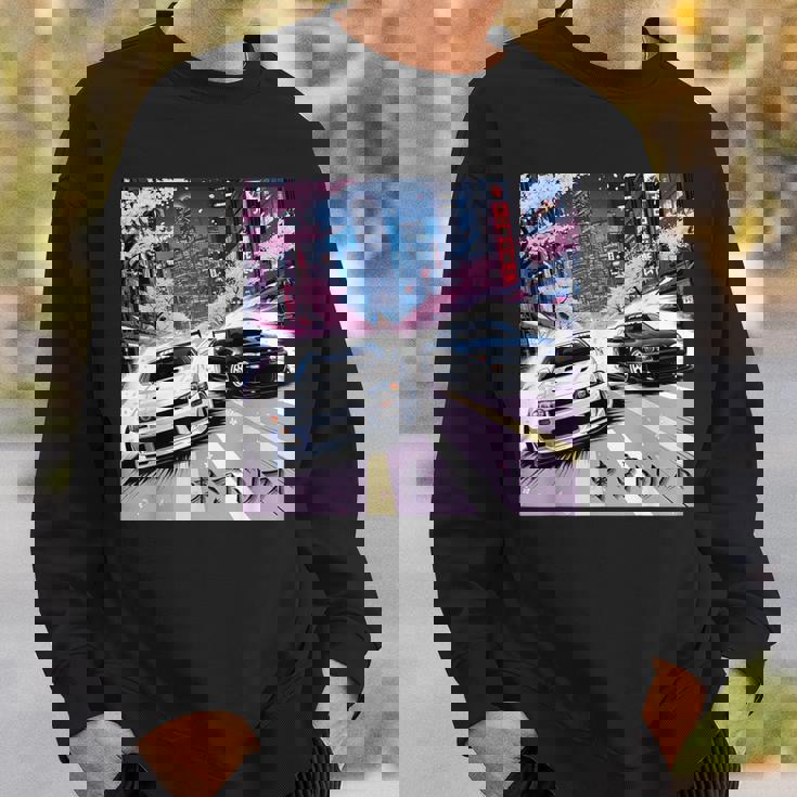 Jdm レースカーズ 東京ストリート ドリフト アニメ風 桜 スウェットシャツ 彼への贈り物