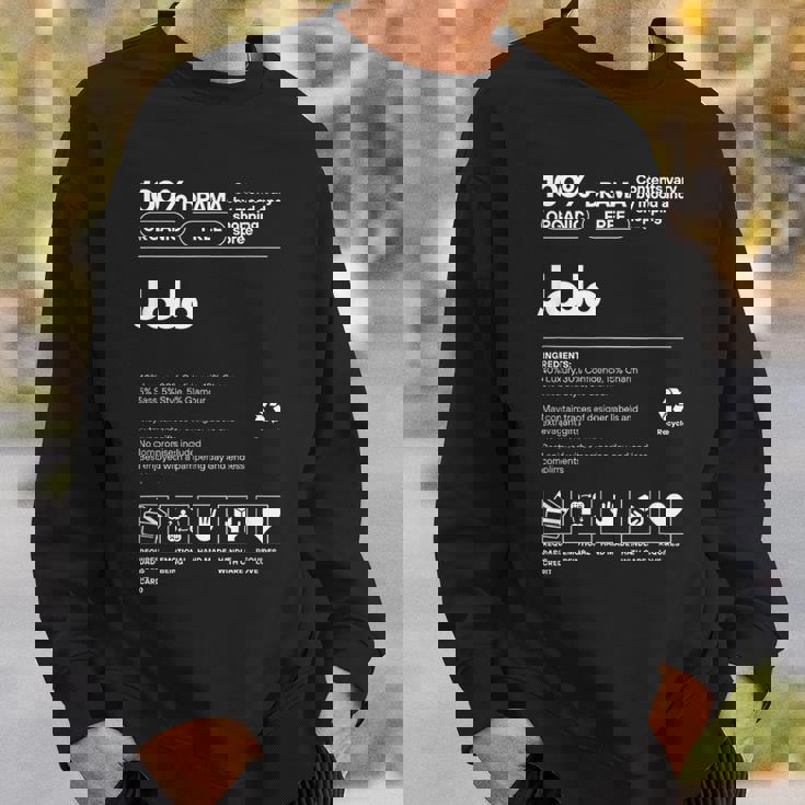 Jojo名札 皮肉な名前 ジョジョの栄養成分 スウェットシャツ 彼への贈り物