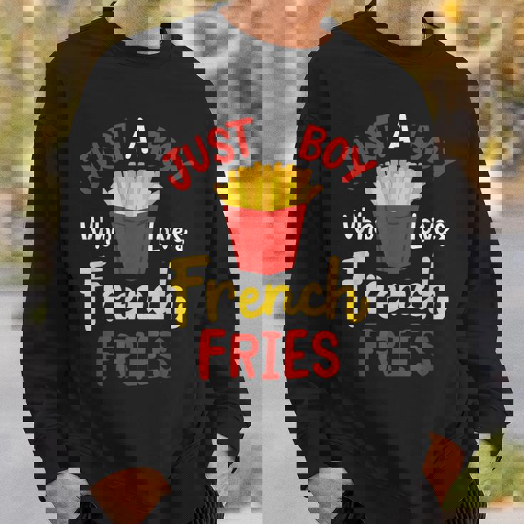 Just A Boy Who Loves French Fries フライドポテト じゃがいも ヴィーガン スウェットシャツ 彼への贈り物