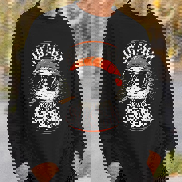 Just A Boy Who Lovesushis ushi Lover キッズ ボーイズ ティーン スウェットシャツ 彼への贈り物