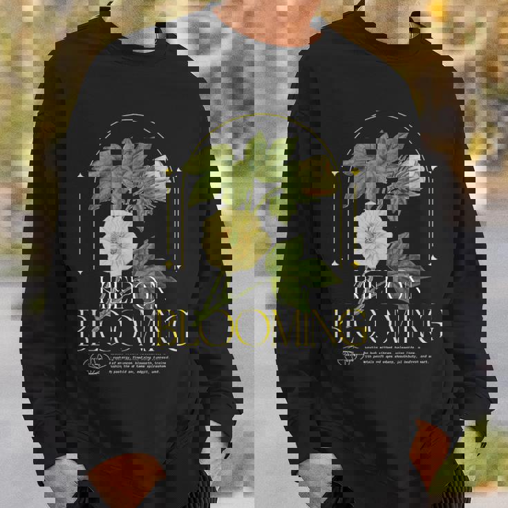 Keep On Blooming花のプリント付き スウェットシャツ 彼への贈り物