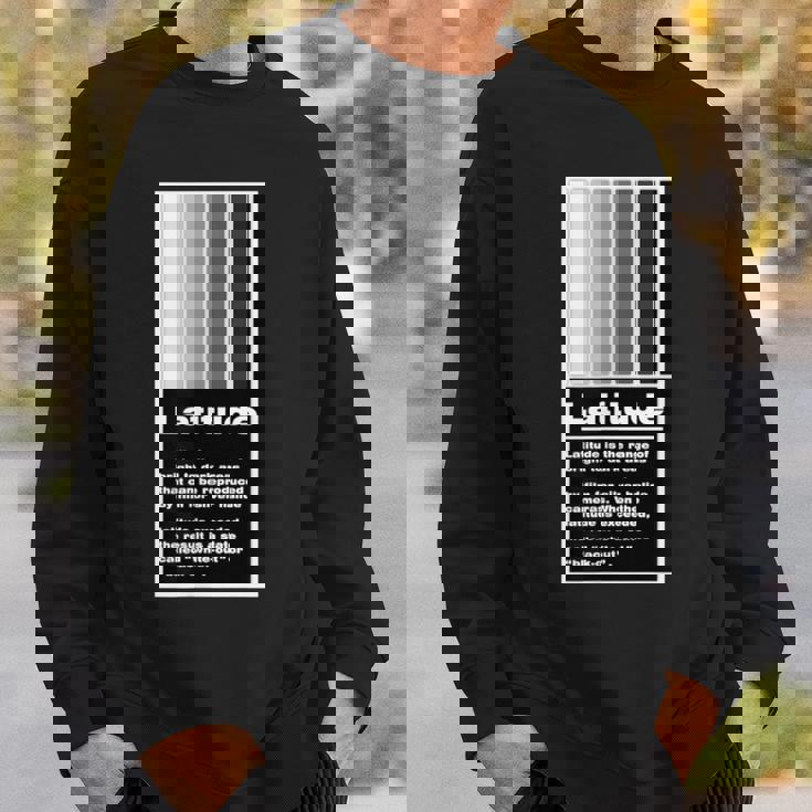 Kenko 写真用語「ラチチュード」［前面デザイン］ スウェットシャツ 彼への贈り物