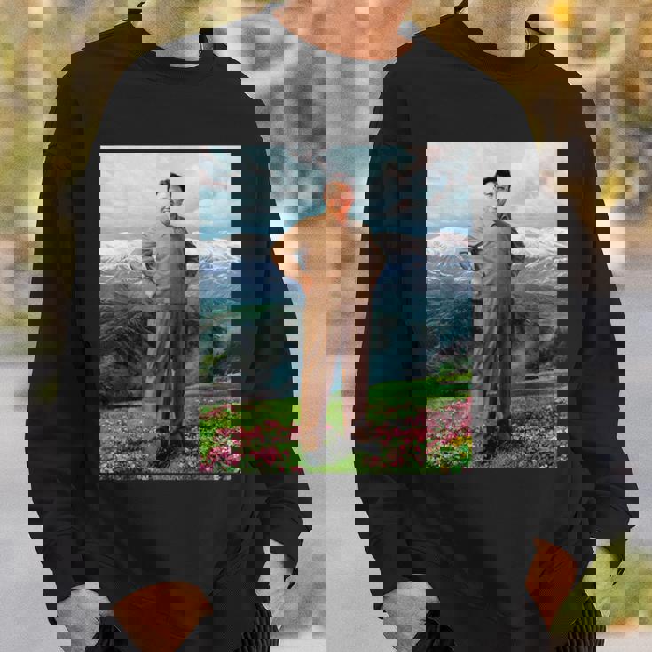 Kim Jong Il Kim Jong Un Humour North Korea スウェットシャツ 彼への贈り物