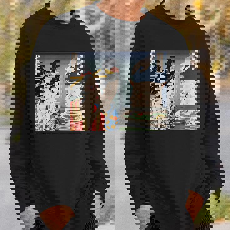 Lady Yelling At Cat Meme スウェットシャツ 彼への贈り物