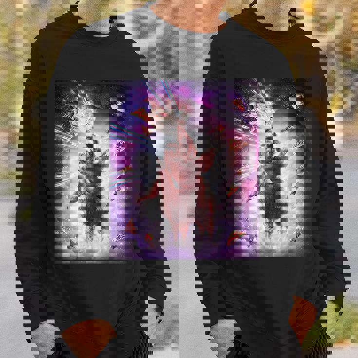 Laser Eyespace Cat ナマケモノ ラマ レインボー スウェットシャツ 彼への贈り物