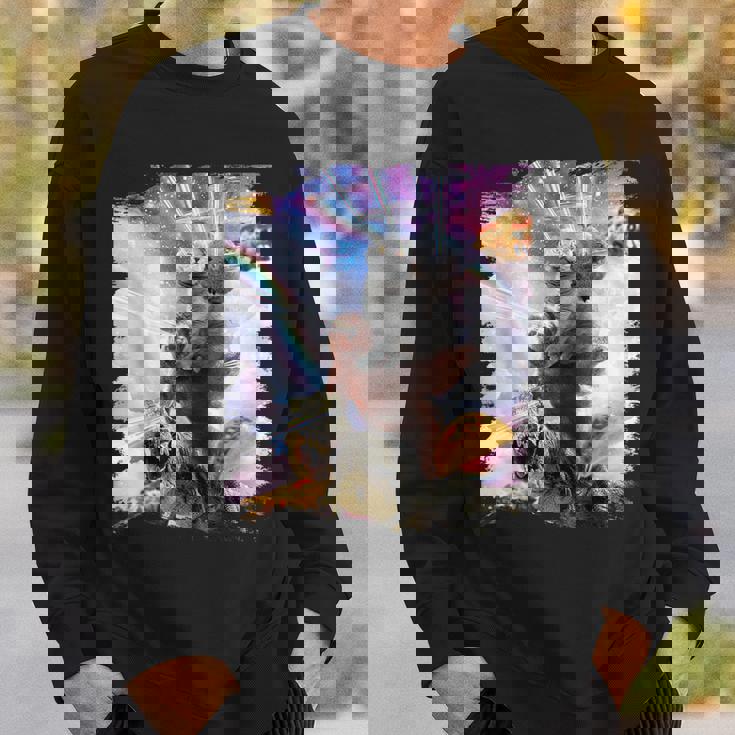 Laser Eyespace モルモット 猫 ナマケモノ 恐竜 スウェットシャツ 彼への贈り物