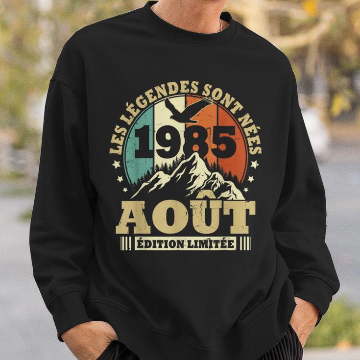 Sweat à Capuche 40 Ans 'Légendes Nées En Août 1985' - Cadeau Anniversaire Vintage, Coupe Classique, 241g