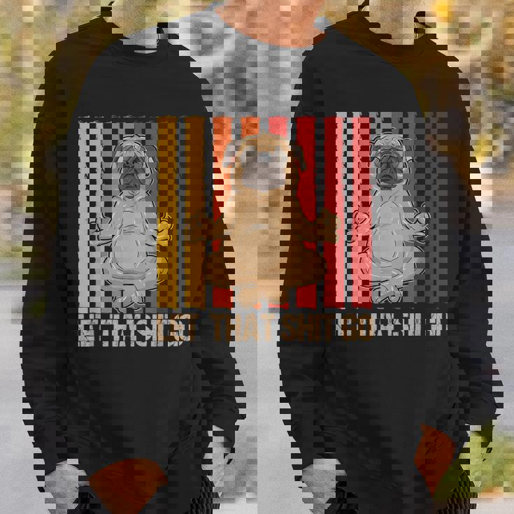 Let Thathit Go パグ ヨガ ヴィンテージデザイン スウェットシャツ 彼への贈り物