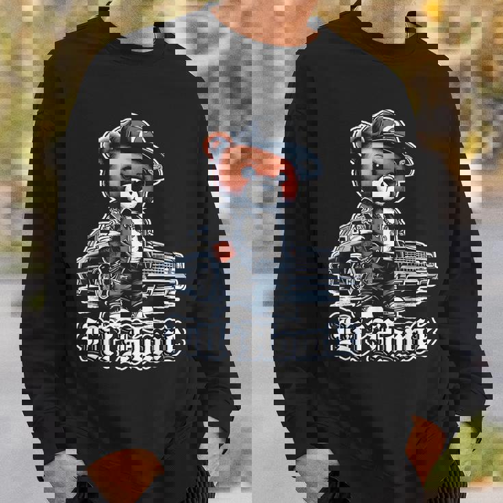 Lil Homie Lowrider かわいいテディベア ヒップホップ ローライダー チカーノ スウェットシャツ 彼への贈り物