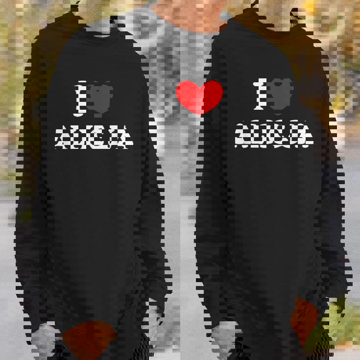 I Love Alicja 私は愛する Alicja スウェットシャツ 彼への贈り物