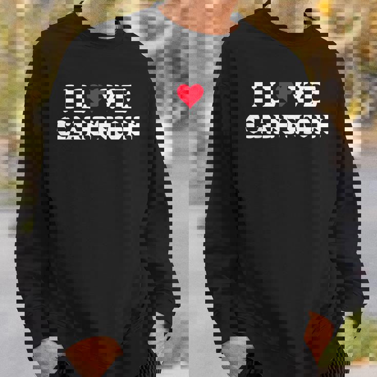 I Love Cannon マッチング ガールフレンド&ボーイフレンド キャノン名 スウェットシャツ 彼への贈り物