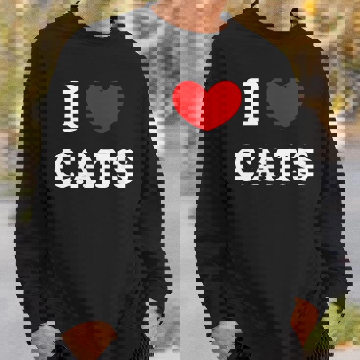 I Love Cats I Heart Cats スウェットシャツ 彼への贈り物