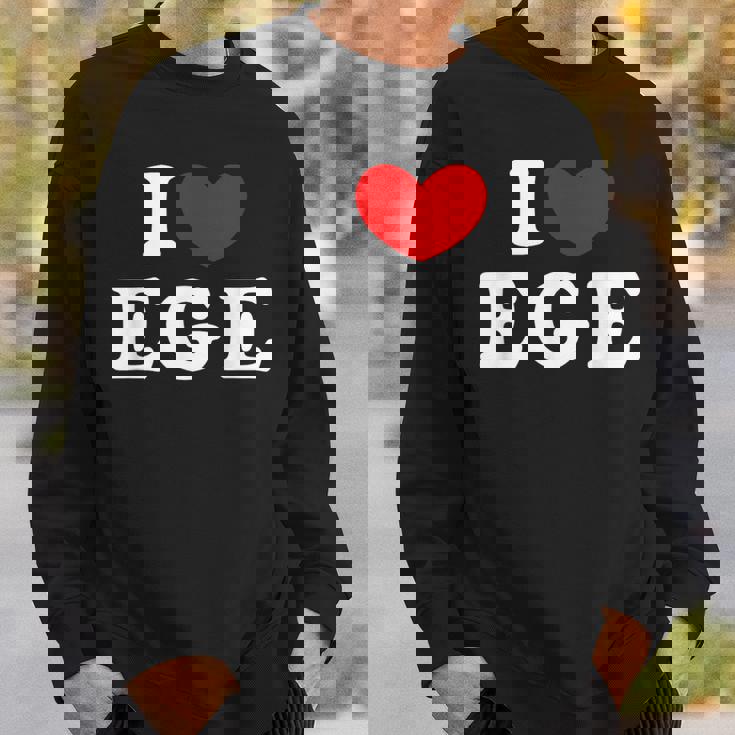 I Love Ege 私は愛する Ege スウェットシャツ 彼への贈り物
