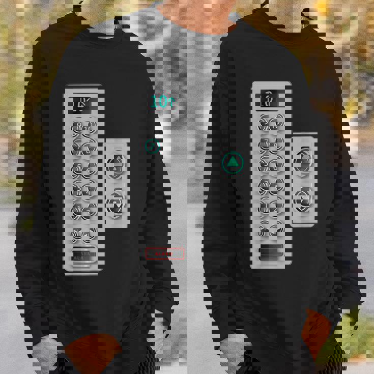 I Love Elevator ギフト かわいいエレベーターボタン メカニッククロージャー スウェットシャツ 彼への贈り物