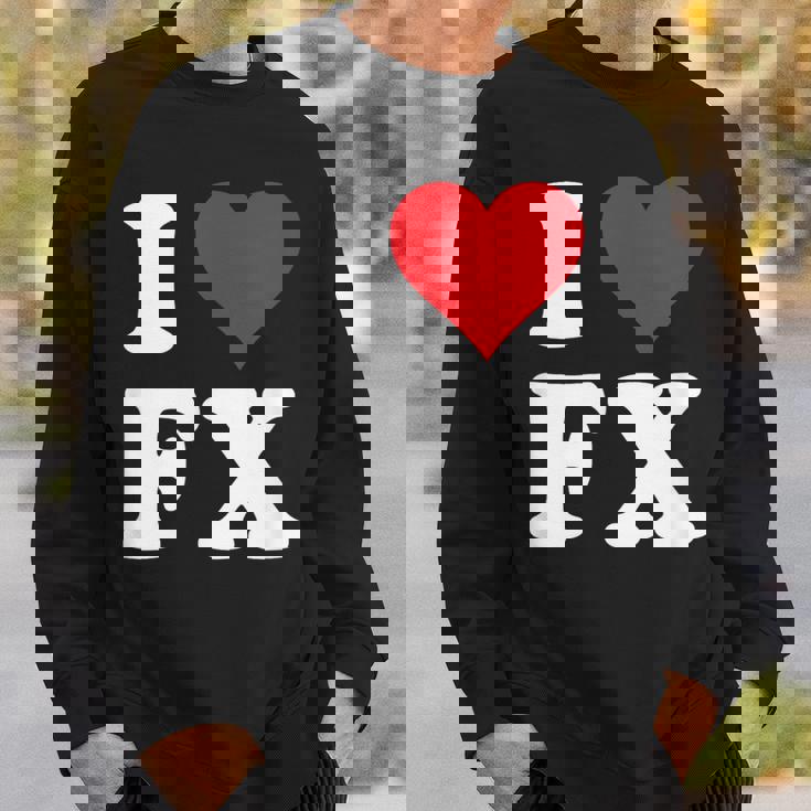 I Love Fx イニシャル I Heart FX 名前 F X スウェットシャツ 彼への贈り物