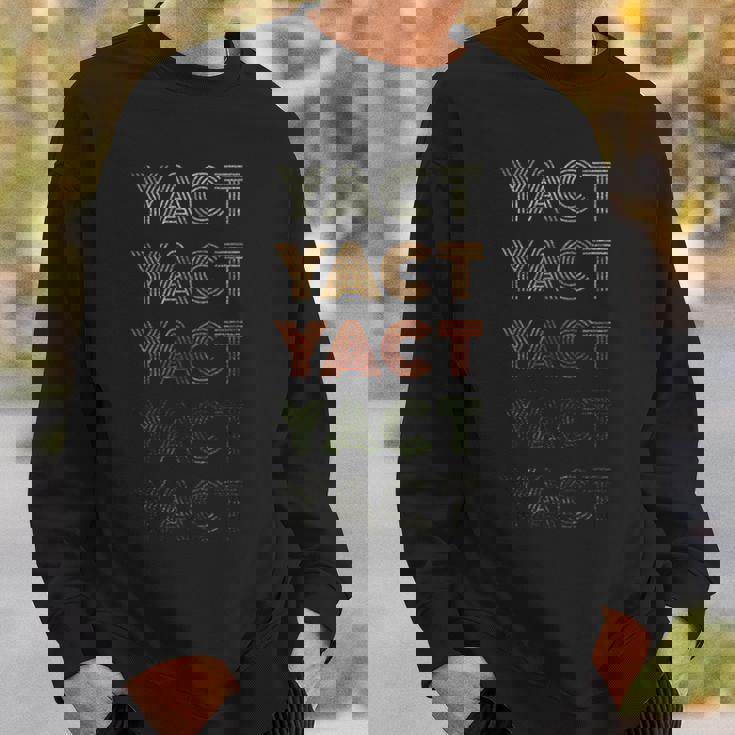 Love Heart Yact グランジ ビンテージスタイル ブラック ヤクト スウェットシャツ 彼への贈り物