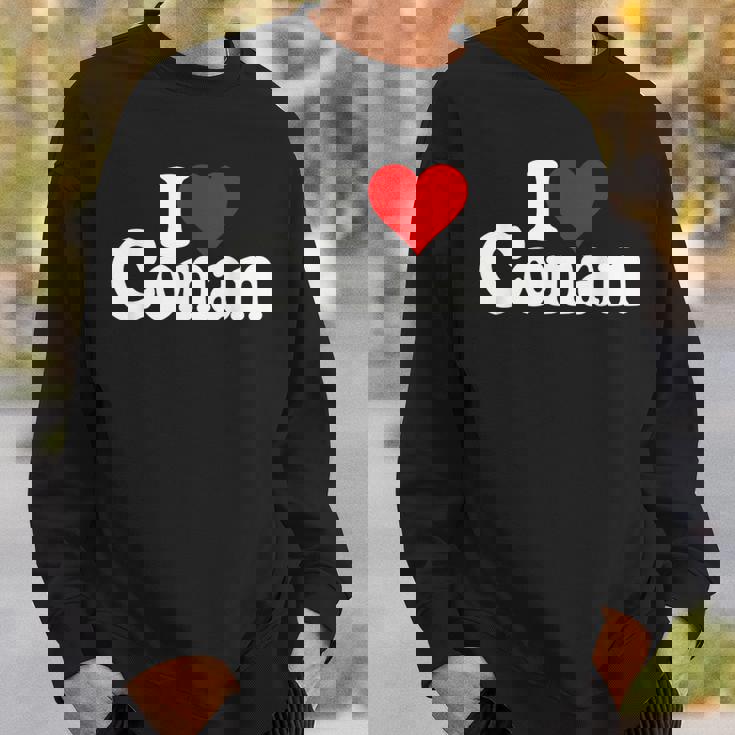 I Love Heart コナン ネームtシャツ スウェットシャツ 彼への贈り物