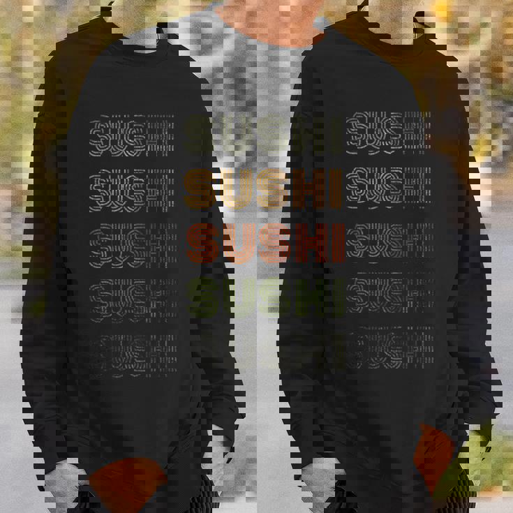 Love Heartushi Grunge ヴィンテージスタイル 黒寿司 スウェットシャツ 彼への贈り物