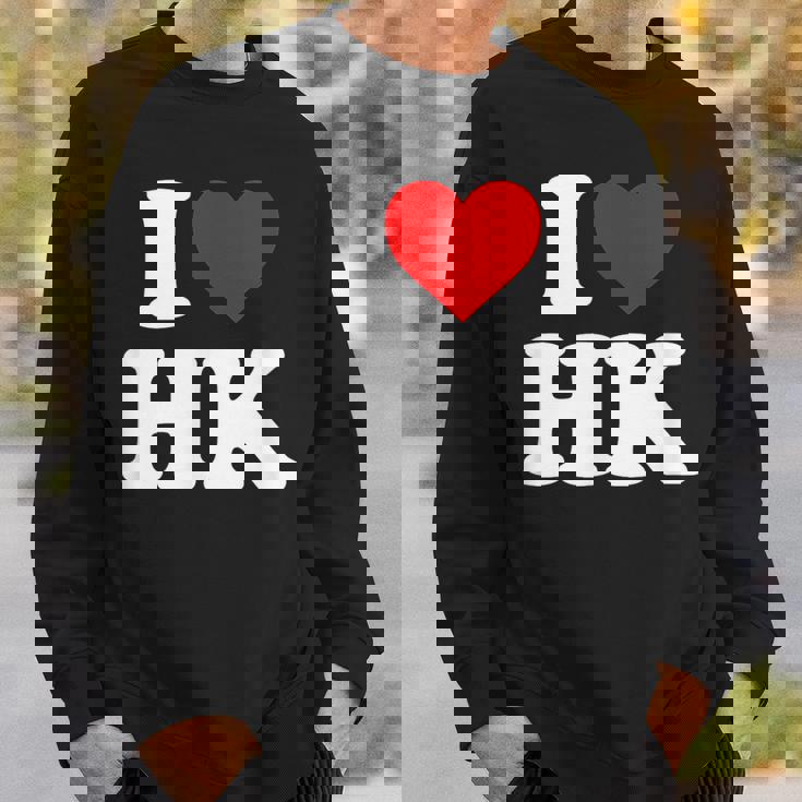I Love Hk Heart Hong Kong スウェットシャツ 彼への贈り物