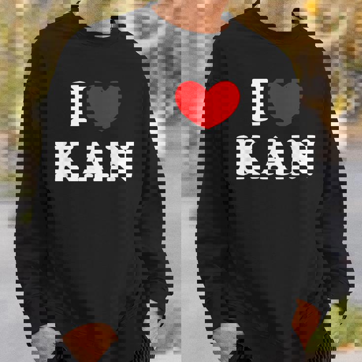 I Love Kan 私は愛する Kan スウェットシャツ 彼への贈り物