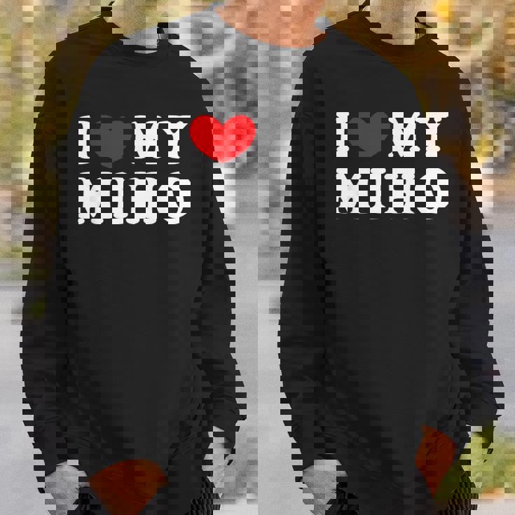 I Love My Miho みほが大好き スウェットシャツ 彼への贈り物