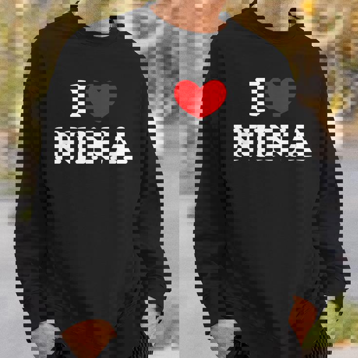 I Love Nina 私は愛する Nina スウェットシャツ 彼への贈り物