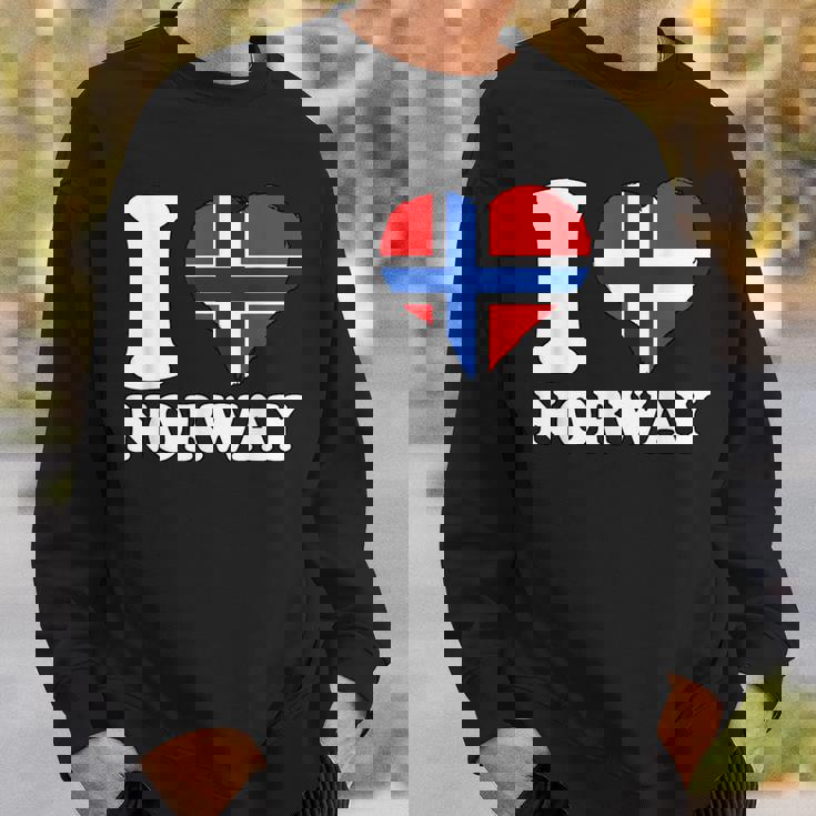 I Love Norwegian Pride ノルウェーのルーツ ノルウェー国旗 スウェットシャツ 彼への贈り物